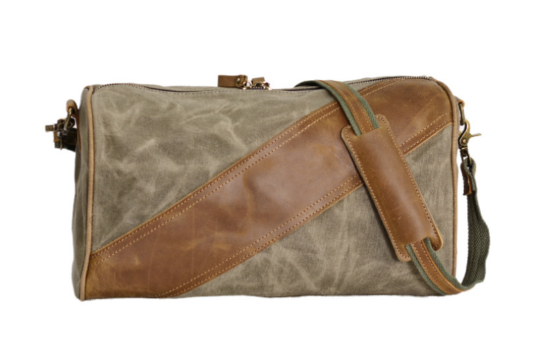 small leather travel bag